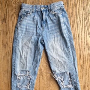 American Eagle Distressed Mom Jeans